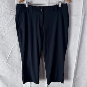Nike Golf Tour Performance Dri-FIT Black Cropped Pants Womens Size 14 Athletic